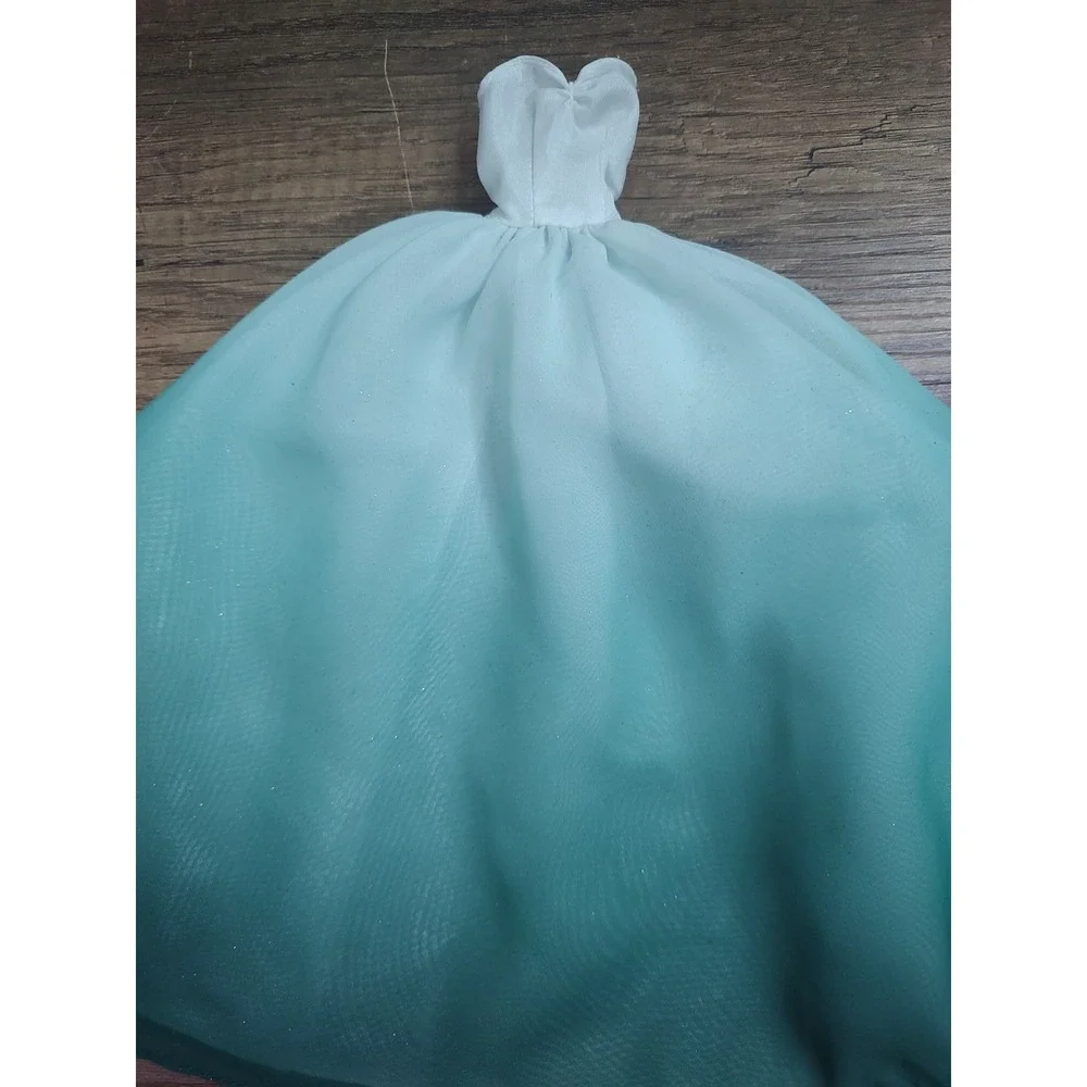 Barbie Doll Fashion Green Ombre Formal Ballroom Gown Dress A5